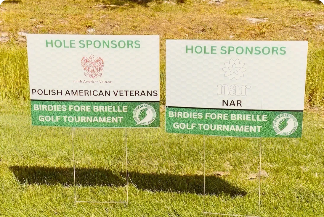 Hole sponsors for golf event